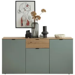 Sideboard Memphis Grün/eiche Artisan  180/90/45 cm 1 Schublade(n) 