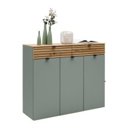 Kommode Bahia-m Grün/eiche Artisan , 122/101/41 cm , 2 Schublade(n) 