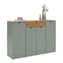 Sideboard Bahia-m Grün/eiche Artisan  150/101/41 cm 