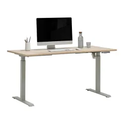 Schreibtisch Siena Eiche-/silberfarben 160/72/77 cm Eichefarben 
