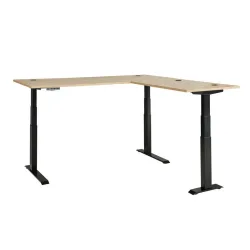 Eckschreibtisch Memphis In Eiche Artisan/graphitfarben 185/77/64-129 cm Graphitfarben, Eiche Artisan 