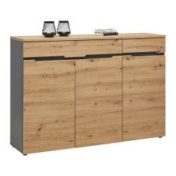 Sideboard Memphis Graphitfarben/eiche Artisan  150/107/38 cm 