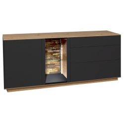 Tv-element Halvar Anthrazit, Eiche Artisan 169/71/42 cm 