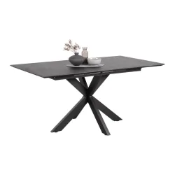 Ausziehtisch Dinner Konzept 3 Schwarz Ca. 160x74,5x90cm Holzwerkstoff 160/90/74,5 cm 
