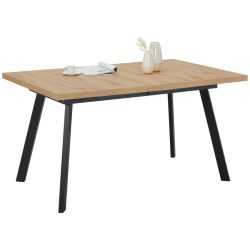 Ausziehtisch In Schwarz/eiche Artisan Holzwerkstoff 140-190/90/75 cm 