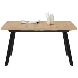 Ausziehtisch In Schwarz/eiche Artisan Holzwerkstoff 160-210/90/75 cm 