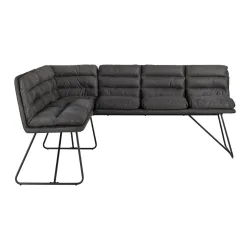 Sitzbank Kona Kona Holz, Metall, Textil Dunkelgrau 
