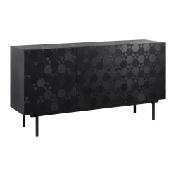 Sideboard Roma In Schwarz Massiv  150/78/40 cm 