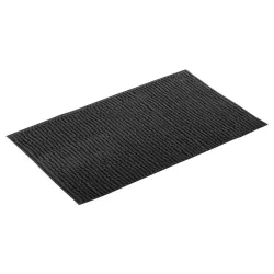 Chenille-Badteppich Dunkelgrau | 0.5 × 0.8 m
