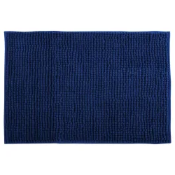 chenille badteppich 50x80cm dunkelblau