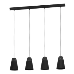 Eglo Pendellampe Canterras Schwarz Stahl 15 cm 110 cm - Pendellampe