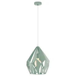 Pendellampe Carlton-P Grün Stahl 150 cm - Farbe: pastellgrün - Pendellampe