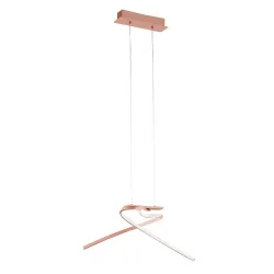 Eglo Pendellampe Palozza Roségold Aluminium 31.5 cm 110 cm - LED - Lichtfarbe: Warmweiss - Pendellampe- LED Energiesparlampe