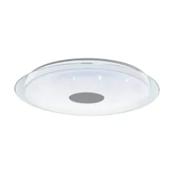 Eglo Deckenlampe Lanciano-Z Transparent/Weiss Stahl 77 cm 9.5 cm - Farbe: weiss/transparent - LED - Lichtfarbe: Extra warmweiss - Kaltes Tagesweiss -