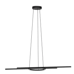 Eglo Pendellampe Zillerio-Z Schwarz Aluminium/Stahl 30 cm 110 cm - LED - Lichtfarbe: Extra warmweiss - Kaltes Tagesweiss - Pendellampe- LED