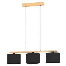 Eglo Pendellampe Castralvo Braun Stahl/Holz 17.5 cm 110 cm - Material: Holz/Stahl - Pendellampe