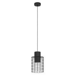 Eglo Pendellampe Milligan Schwarz/Weiss Stahl 20 cm 110 cm - Pendellampe