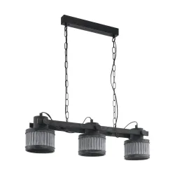 Eglo Pendellampe Turrock Grau/Schwarz Stahl 18 cm 110 cm - Pendellampe