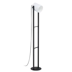 Eglo Stehlampe Hornwood 1 Schwarz Stahl/Holz 139.5 cm - Material: Holz/Stahl - Stehlampe