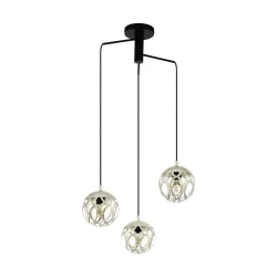 Eglo Pendellampe Mirtazza Schwarz Stahl 59 cm 110 cm - Pendellampe