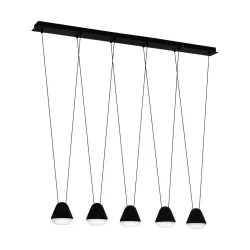 Eglo Pendellampe Palbieta Schwarz Stahl/Kunststoff 11.5 cm 116 cm - Farbe: Schwarz/klar - LED - Material: Kunststoff/Stahl - Pendellampe- LED