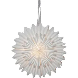 Leuchtenschirm 411381 Papierstern Weiss  