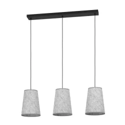 Eglo Pendellampe Alsager Schwarz Stahl 21 cm 110 cm - Pendellampe