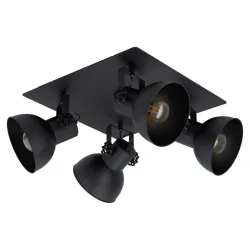 Eglo Spot Barnstaple 1 Schwarz Stahl/Holz 45 cm - Material: Holz/Stahl - Spot