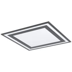 Eglo Deckenlampe Savatarila Schwarz/Weiss Aluminium/Kunststoff 59.5 cm 59.5 cm - LED - Lichtfarbe: Helles Neutralweiss - Deckenlampe- LED