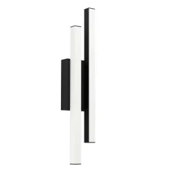 Eglo Wandlampe aussen Serricella Schwarz Stahl verzinkt 49.5 cm - LED - Lichtfarbe: Warmweiss - Wandlampe aussen- LED Energiesparlampe