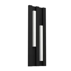 Eglo Wandlampe aussen Fandina Schwarz Stahl verzinkt 41.5 cm - LED - Lichtfarbe: Warmweiss - Wandlampe aussen- LED Energiesparlampe