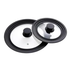 Deckel-set Black Line Schwarz, 2-Teilig