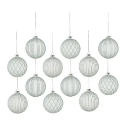 Christbaumkugel-set Miracle Pastellblau 12-Teilig 12-teilig 