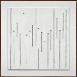 Leinwandbild Silver Dots Weiss Ca. 102x102x4,5cm 102/102/4,5 cm 