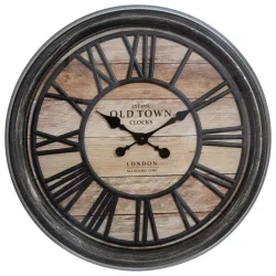 Wanduhr Elda Braun/eichefarben Braun, Eichefarben 