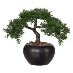 Kunstpflanze Bonsai I Grün Bonsai 26 cm 