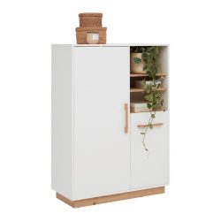Highboard Luna White In Weiss Ca. 93x130x40cm  93/130/40 cm 