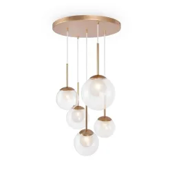 Pendelleuchte Basic Form Goldfarben Max. 20 Watt 45/64,1 cm  