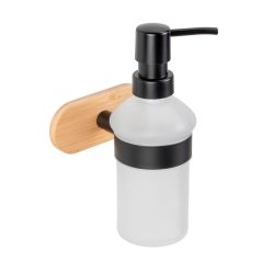 Seifenspender In Schwarz Holz, Metall 