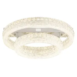 Deckenlampe LAUREL variable Intensität 60cm 60W silberfarben
