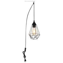 Hängeleuchte Zachary Schwarz Max. 60 Watt 17/26 cm  