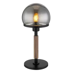 Tischleuchte Haku Schwarz/holz Max. 40 Watt  