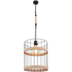 Hängeleuchte Halia D: 35 Cm Braun 35/145 cm  
