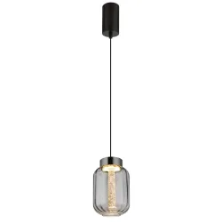 Led-hängeleuchte Fluoro Klar/chromfarben Max.8 Watt 15/150 cm  