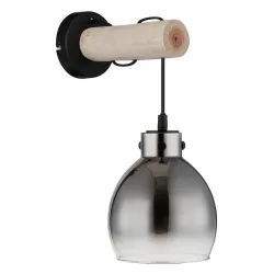 Wandleuchte Ryan Schwarz/natur Max. 40 Watt  