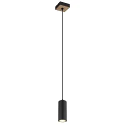 Hängeleuchte Robby Schwarz/dunkelbraun Max. 35w 9/9/120 cm  