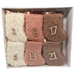 Adventskalender Socks Rose/beige 