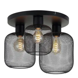 Deckenleuchte Drato Schwarz/gold Max. 25 Watt 40/23 cm  