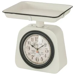 Tischuhr Waage Ii Aus Metall Weiss 