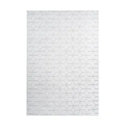 Teppich Vivica 125 Weiss / Graublau 80/150 cm 